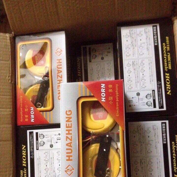 Còi ngân ô tô xe máy 12v Còi ngân nhiều tiếng 12V Hong cheng (Đôi)