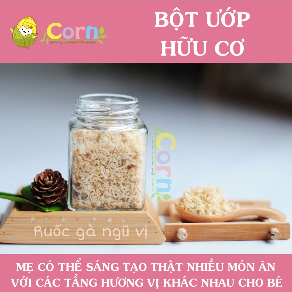 Các loại bột ướp hữu cơ  - Cho bé 7m+ (Bột tỏi, hành tây, gừng, sả, quế,... bột gia vị không muối)