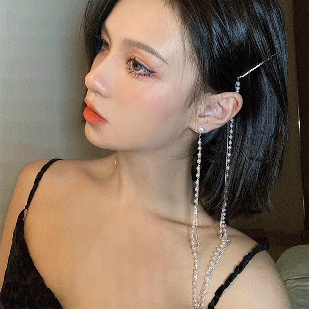 Cặp Bông Tai Dài Tua Rua Thời Trang Nữ