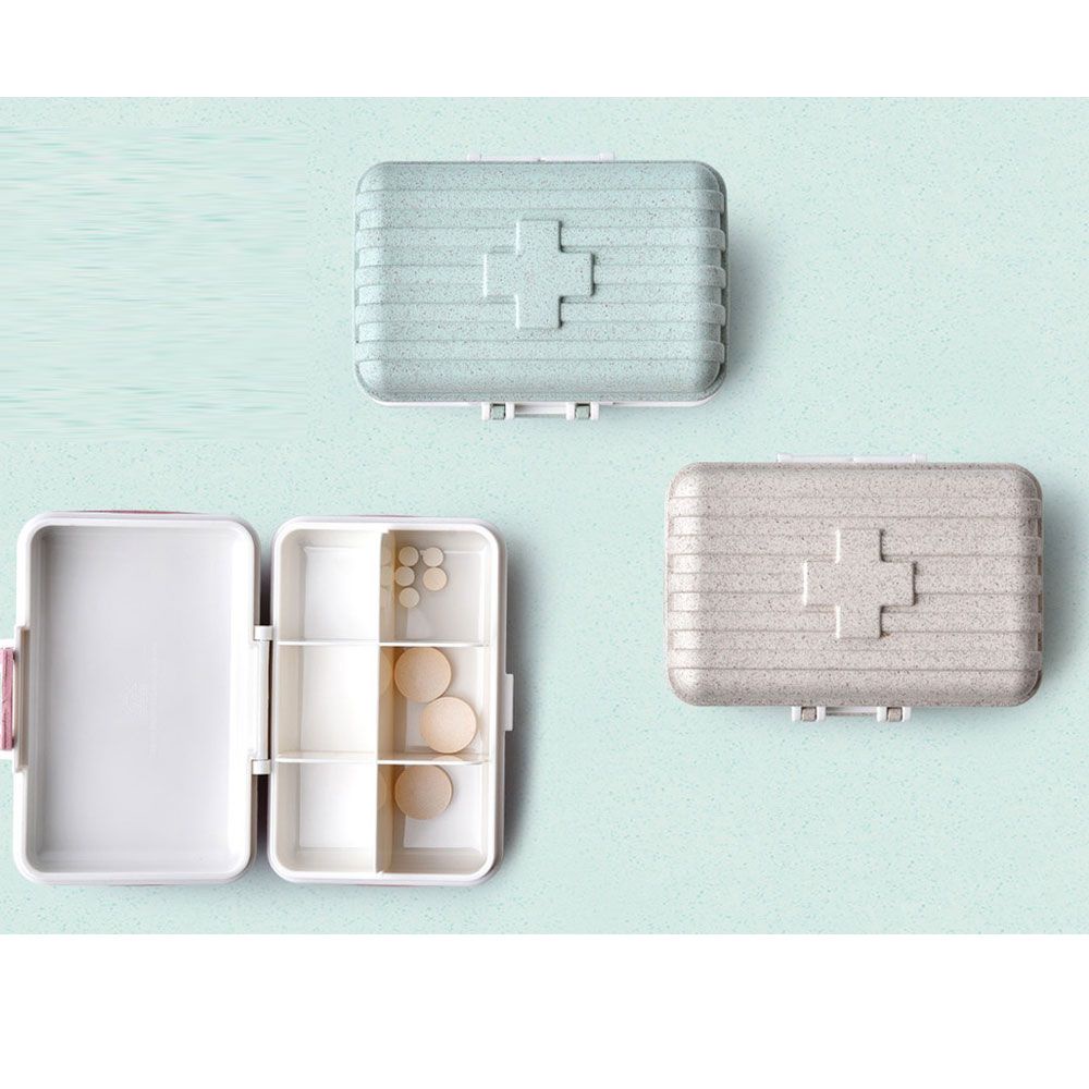 Hộp Đựng Thuốc Mini Hình Vali Bằng Nhựa Tiện Dụng Mang Theo Du Lịch