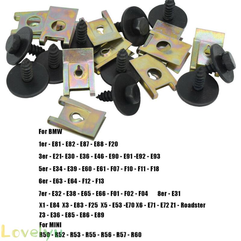 ◀READY▶40*Mud Flaps Clips U Nut Hex Screw For BMW Speed Fastener Undertray Sheet Metal# Good Quality