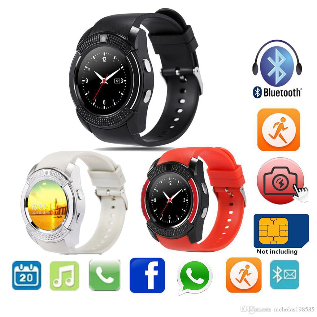 Đồng hồ thông minh Smartwatch V8 Plus gắn sim gọi điện, nghe nhạc cao cấp