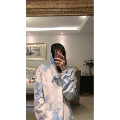 ÁO HOODIE MÀU LOANG XANH TRẮNG JENNIE BLACKPINK + ẢNH THẬT KHÁCH FB