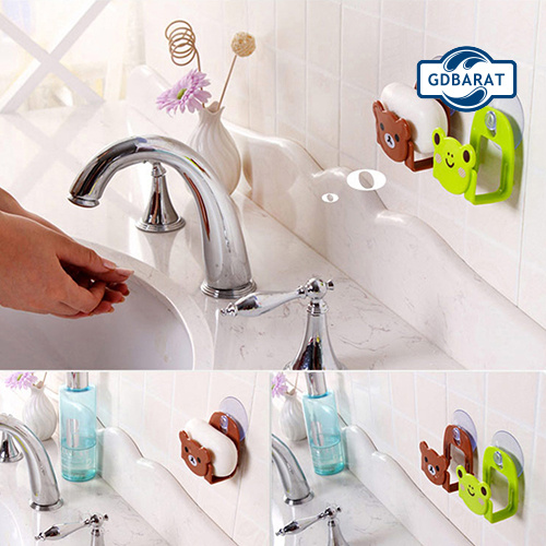 Giá Đỡ Xà Phòng Hình Động Vật Hoạt Hình Có Giác Hút Tiện Dụng Cho Nhà Tắm / Nhà Bếp