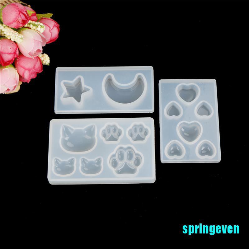 Khuôn Nhựa Làm Trang Sức Hình Mèo / Ngôi Sao / Trái Tim / Mặt Trăng