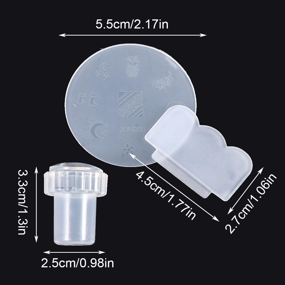 Set 3 Khuôn Silicone Trong Suốt Hỗ Trợ Trang Trí Móng Nghệ Thuật