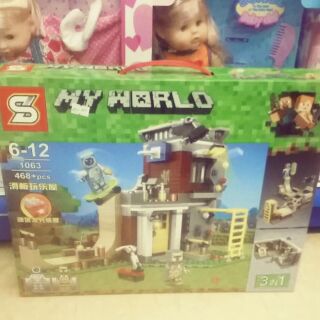 Lego minecraft. 1063. 468 khối. 3in1. có đèn