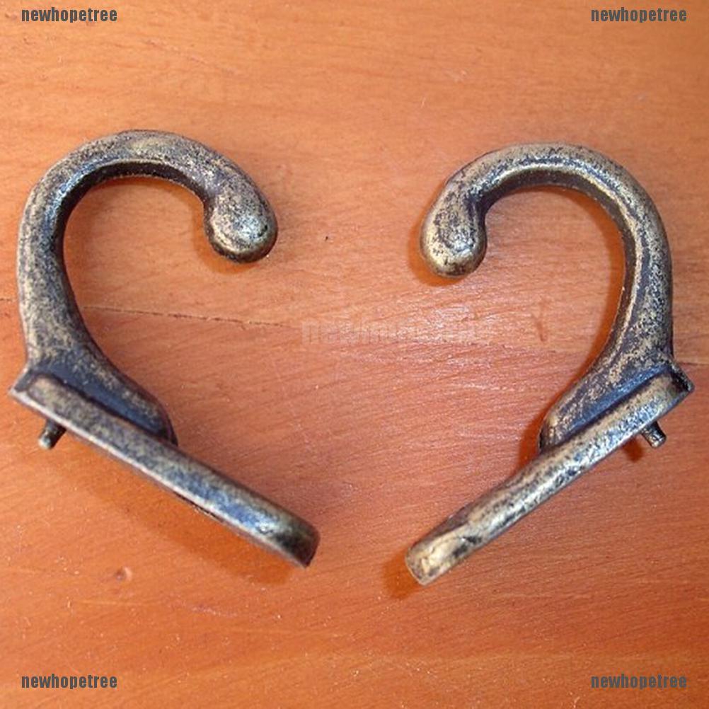 2 móc treo tường bằng đồng dùng móc quần áo, mũ, áo khoác