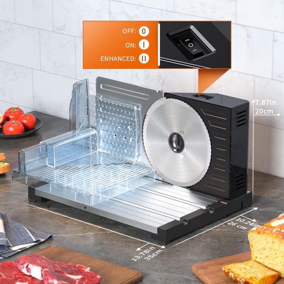 Máy thái thịt Phisinic thái thịt đông lạnh, thịt chín cho nhà hàng, gia đình - Bảo hành 1 năm
