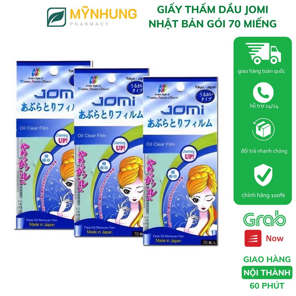 GIẤY THẤM DẦU JOMI NHẬT BẢN GÓI 70 tờ