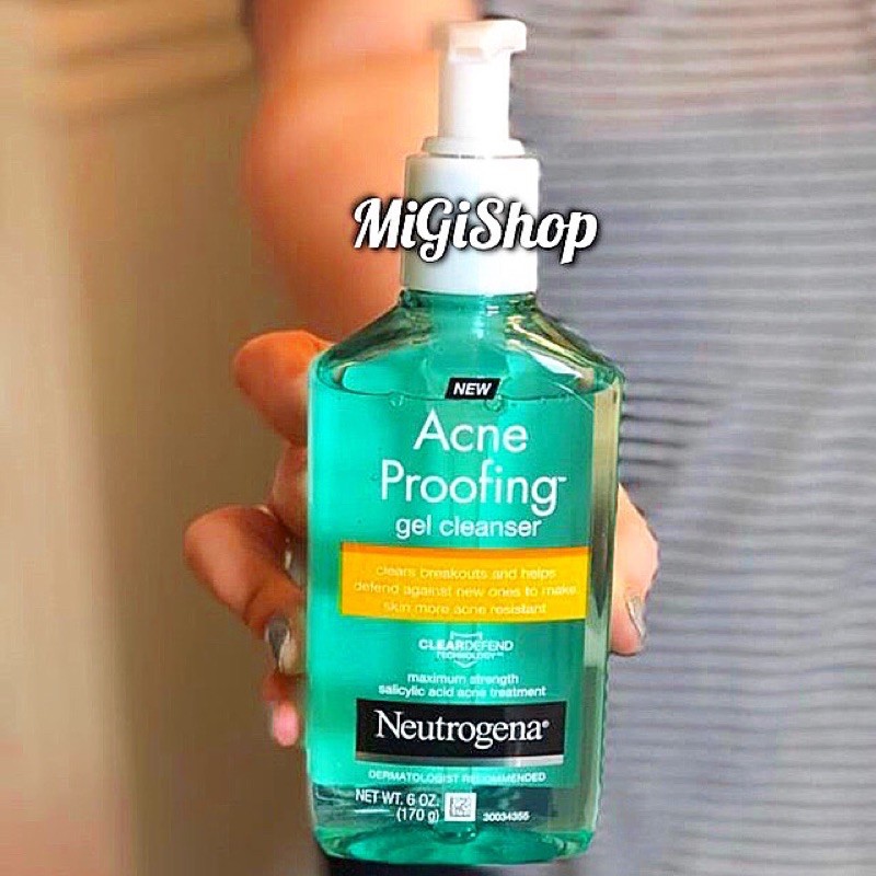 [Hàng Mỹ] Sữa Rửa Mặt Neutrogena Acne Proofing Gel Cleanser 170g