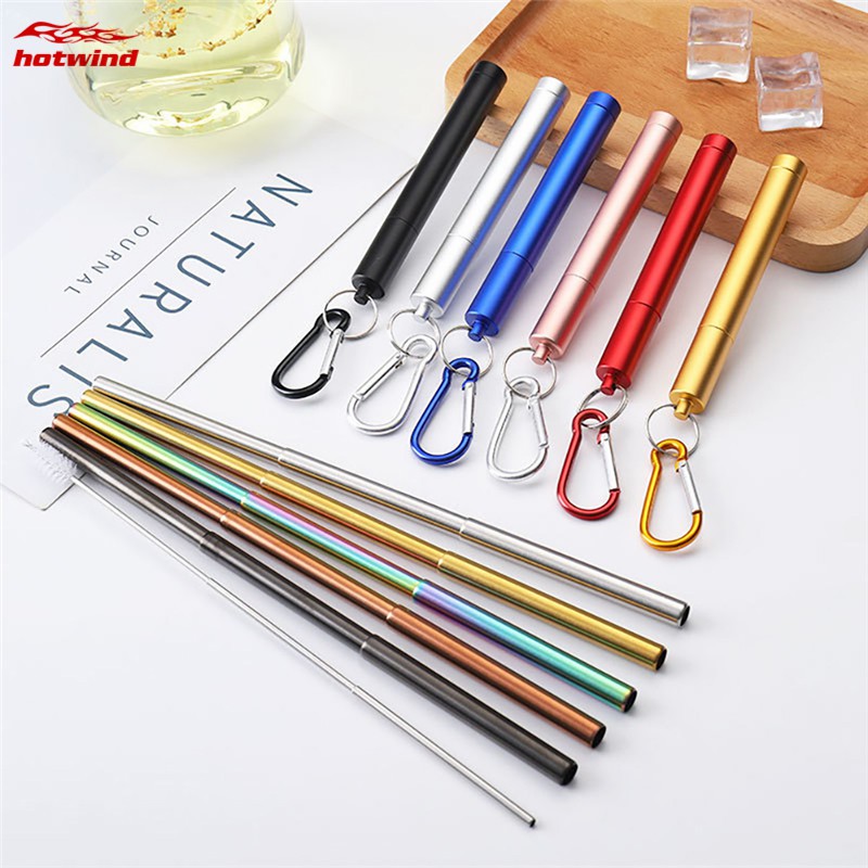 Set 4 Ống Hút Bằng Thép Không Gỉ Cao Cấp Tiện Dụng