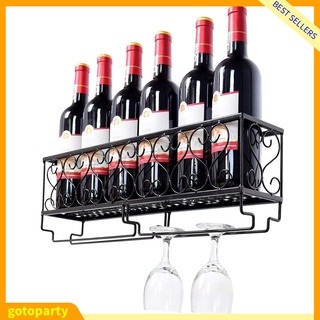 Kệ treo tường để chai rượu vang bằng sắt
