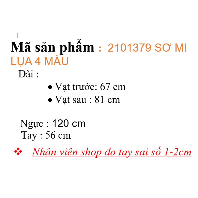 [Mã WASKT304 giảm 15% tối đa 30K đơn 99K] 2101379 SƠ MI LỤA 4 MÀU | BigBuy360 - bigbuy360.vn