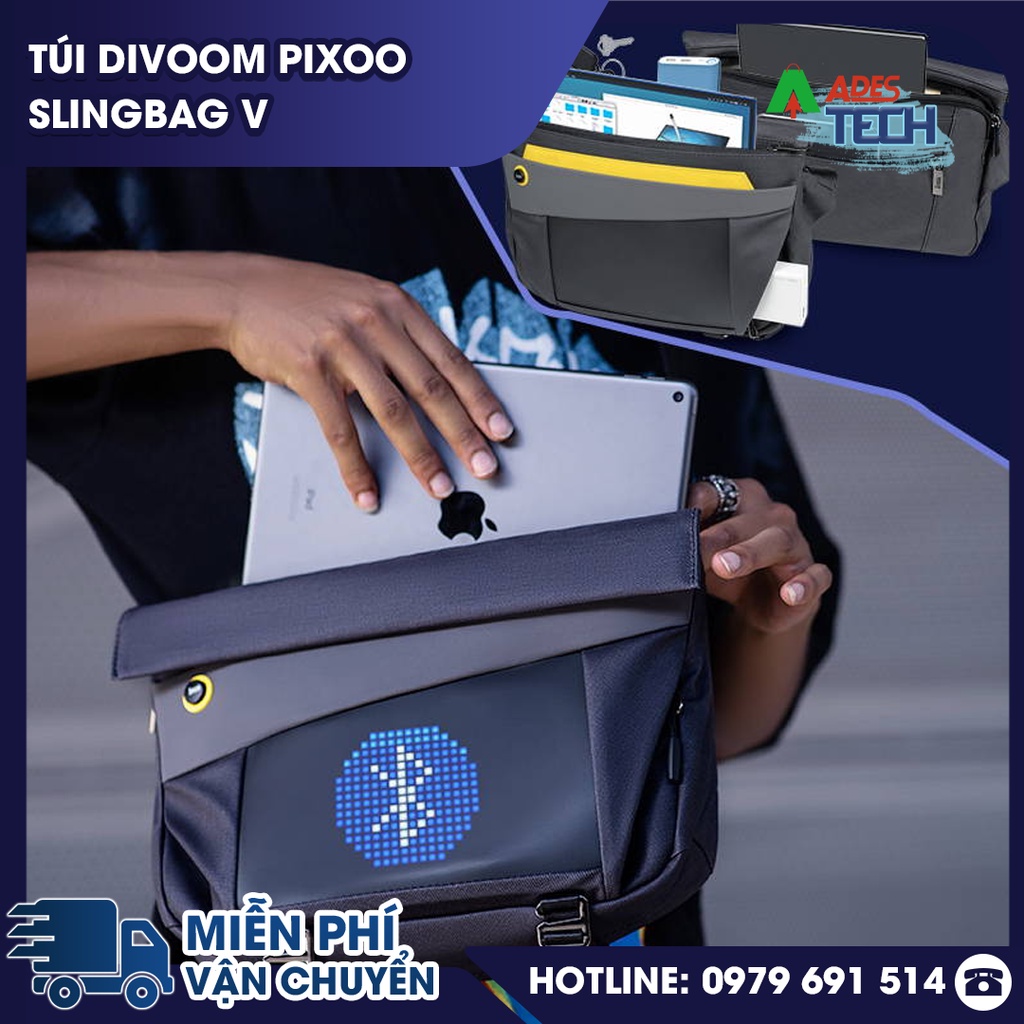 Túi Divoom Pixoo Slingbag V | Túi Đeo Thông Minh, Hiển Thị Màn Hình Led, App Divoom - NEW 2021