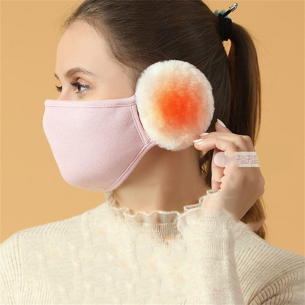 Chụp Tai Giữ Ấm Mùa Đông 2 Trong 1 Bằng Vải Cotton Cho Nam / Nữ
