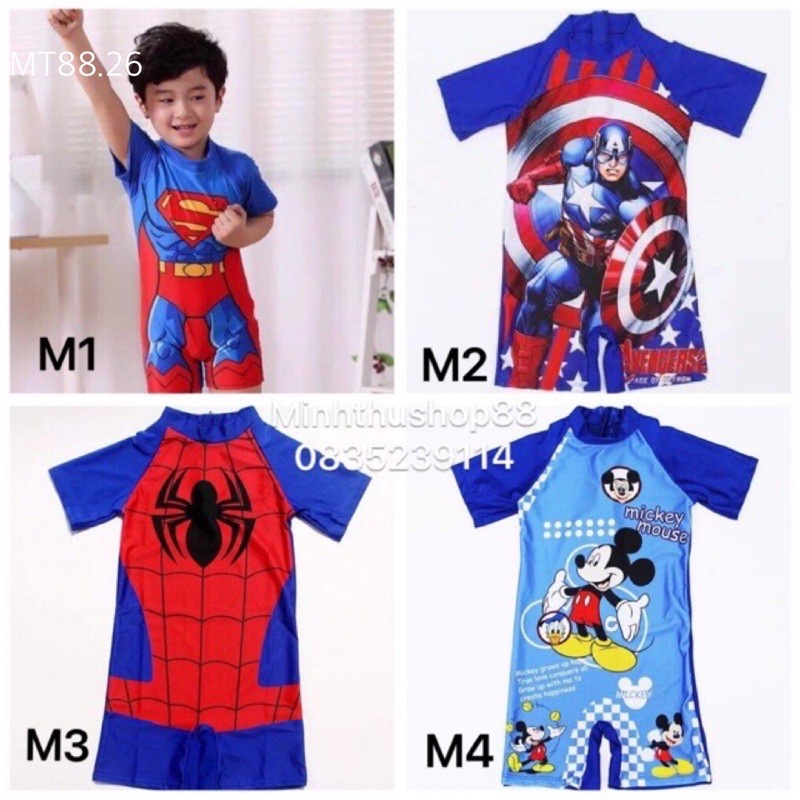 ☊◎Bộ bơi siêu nhân, liền thân anh hùng