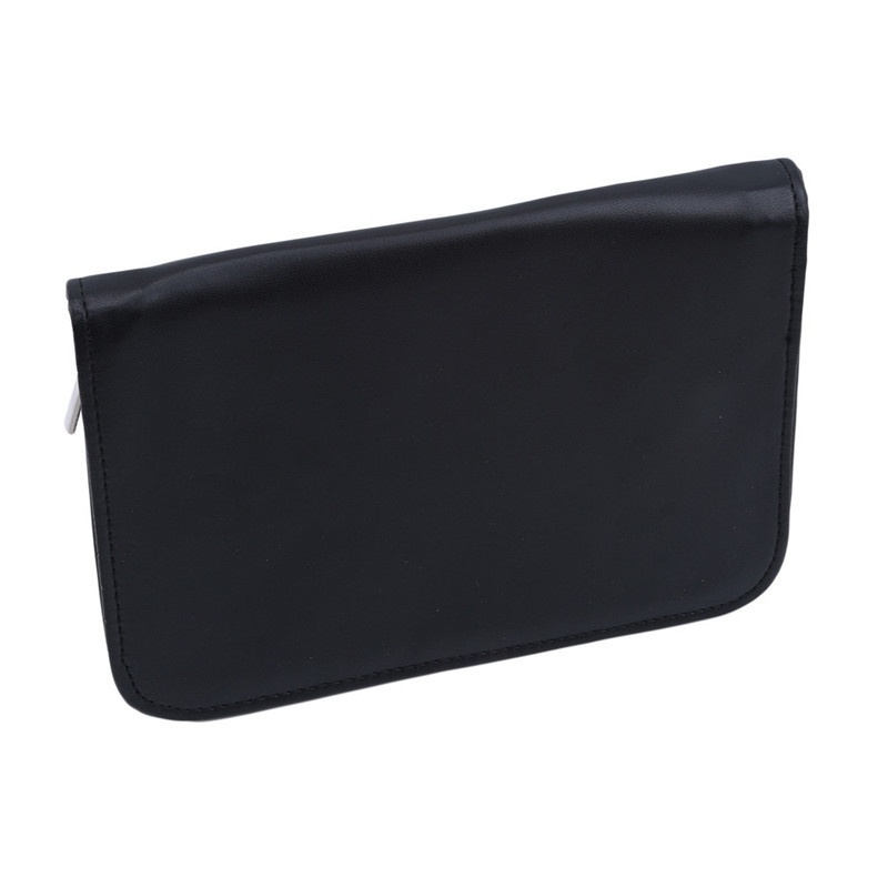 (Hàng Mới Về) Túi Da Pu Khóa Kéo Đựng Cọ Trang Điểm Tiện Dụng