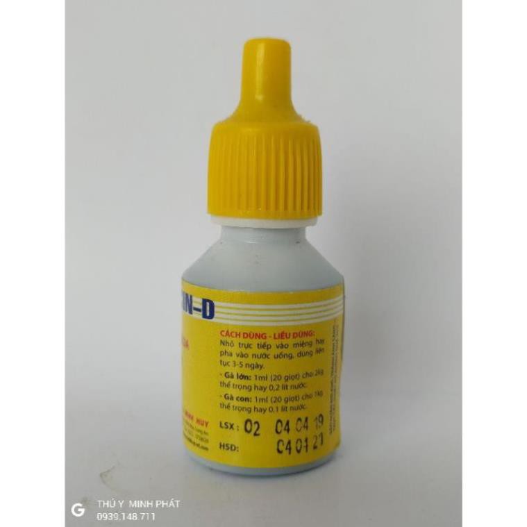 TETRAMYCIN - D ĐẬU GÀ MINH HUY LỌ 10ML