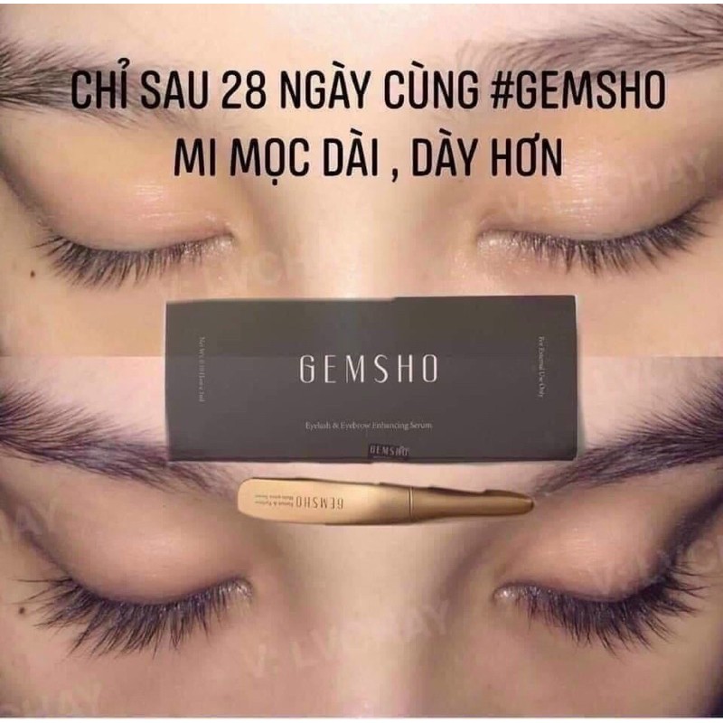 Serum Dưỡng Dài và Dày Mi GEMSHO Chính Hãng