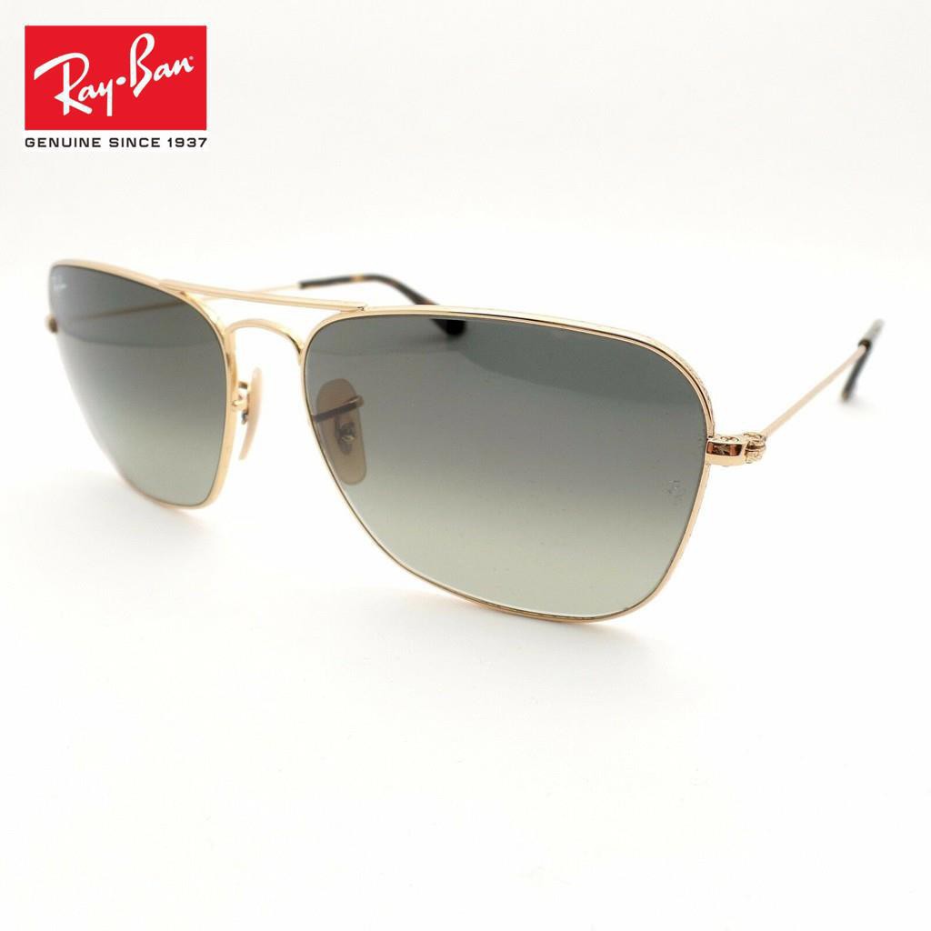 Kính Râm Ray Ban 3136 181 / 71 Caravan Màu Xám Vàng Mới Chính Hãng