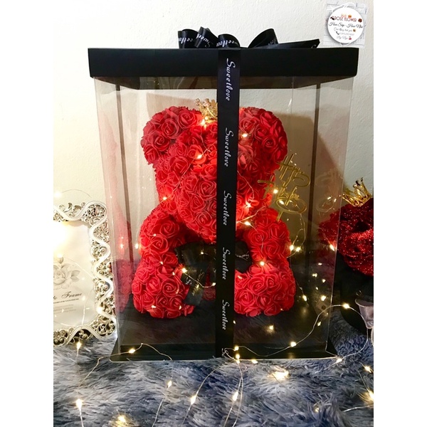 [ Quà Tặng ] Gấu Hoa 40cm Kèm Phụ Kiện