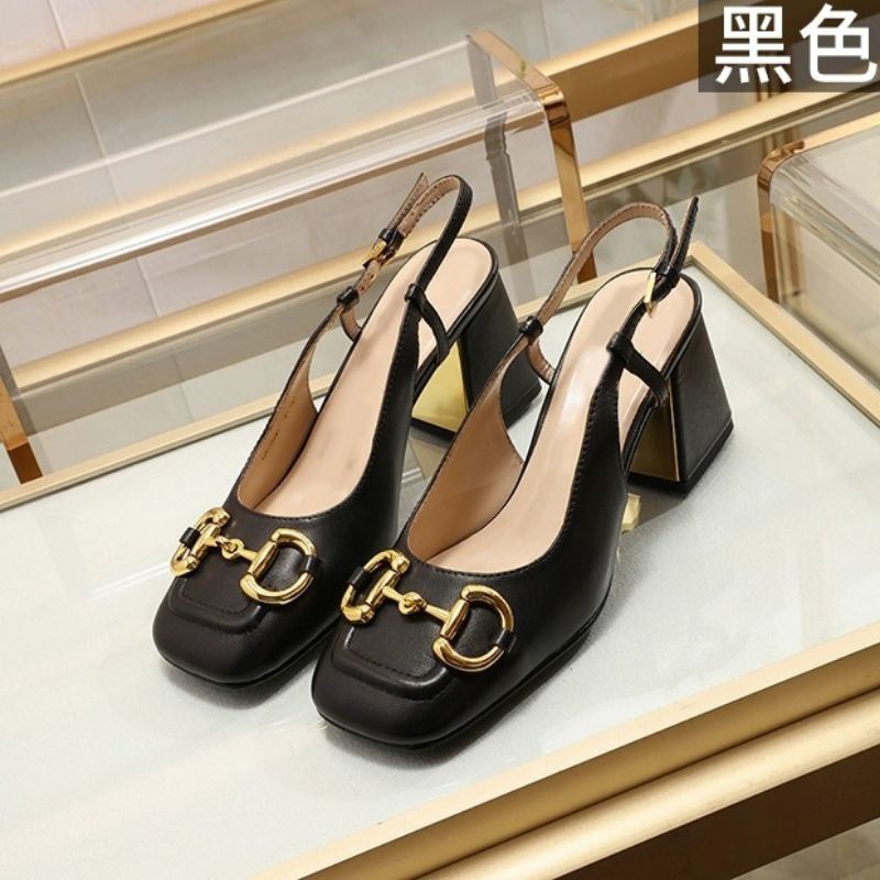 Giày xăng đan cao gót bịt mũi 7phân