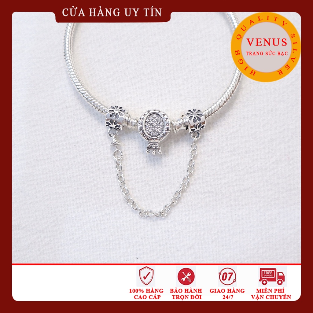 [Charm bạc 925 cao cấp] Charm xích sft hoa nhỏ 8 cánh- Mã sản phẩm VENUSXIC