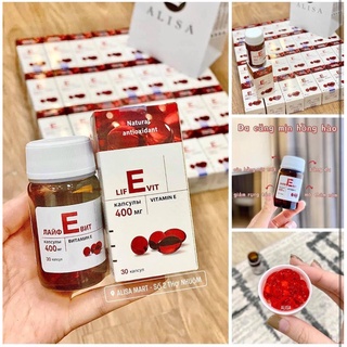 Vitamin E đỏ Nga 400mr lọ thủy tinh
