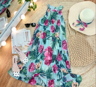 Maxi Dập Li Họa Tiết