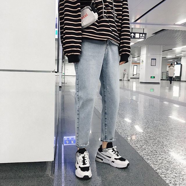 Quần baggy thời trang UniSex Nam nữ trơn