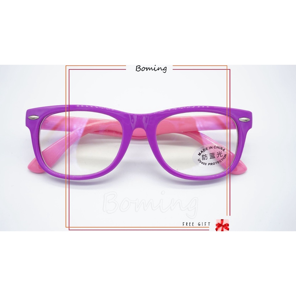 Kính mắt chống bức xạ trẻ em 6 màu Kính chống ánh sáng xanh Gọng kính linh hoạt Thay thế tế bào máy tính có thể thay thế Kính bảo vệ mắt cho trẻ 5-13 tuổi