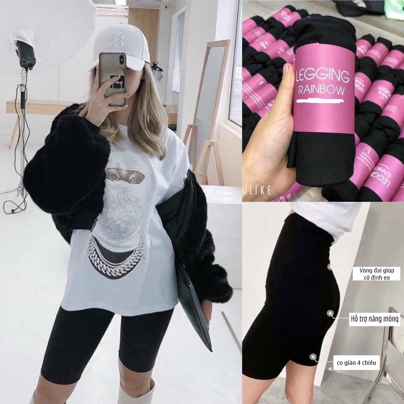 Quần legging nữ lửng cạp cao bigsize nâng mông - quần legging ngố cạp chun mùa hè giá rẻ cunstore.2hand