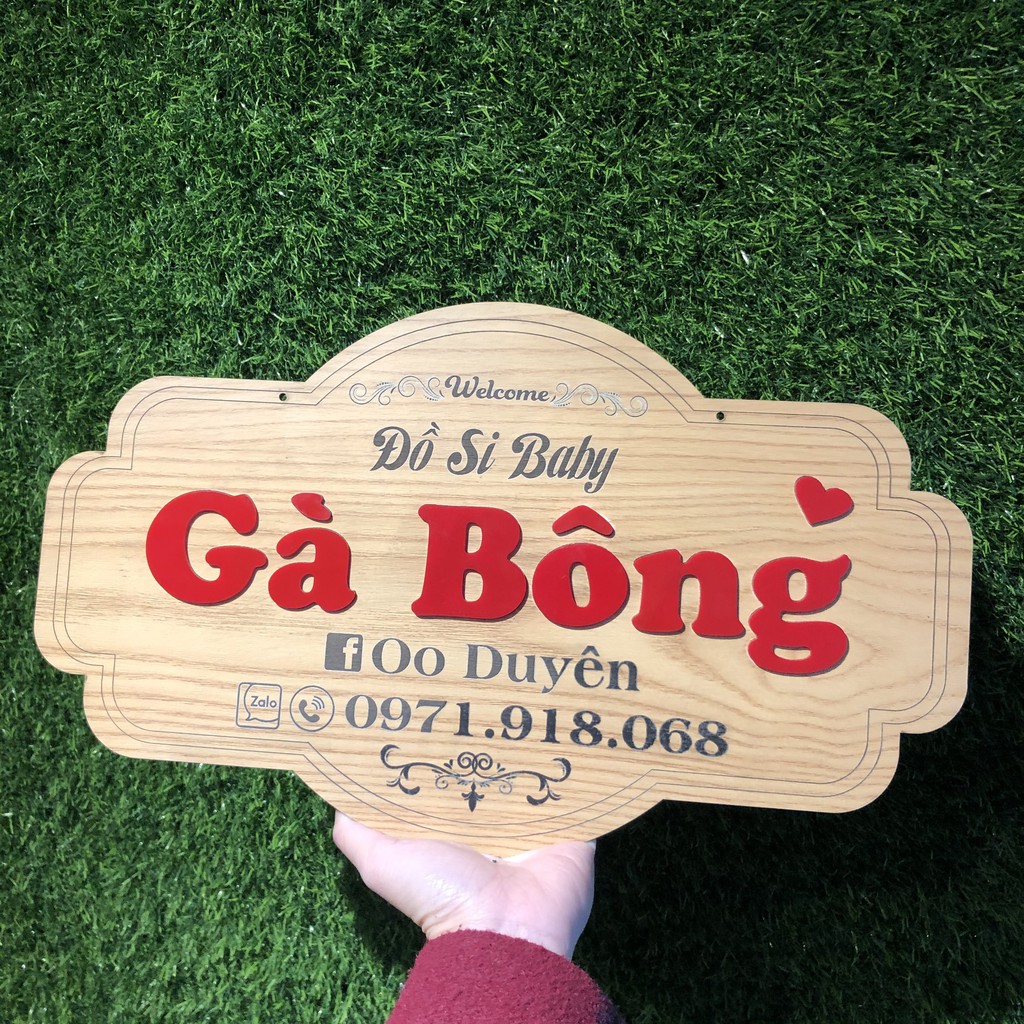 Bảng gỗ trang trí - khắc tên, thương hiệu shop - theo yêu cầu