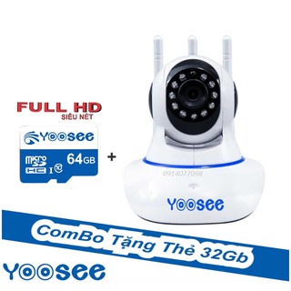 [COMBO] Camera Yoosee 3 Râu Full HD 1080 + Thẻ Nhớ 64g