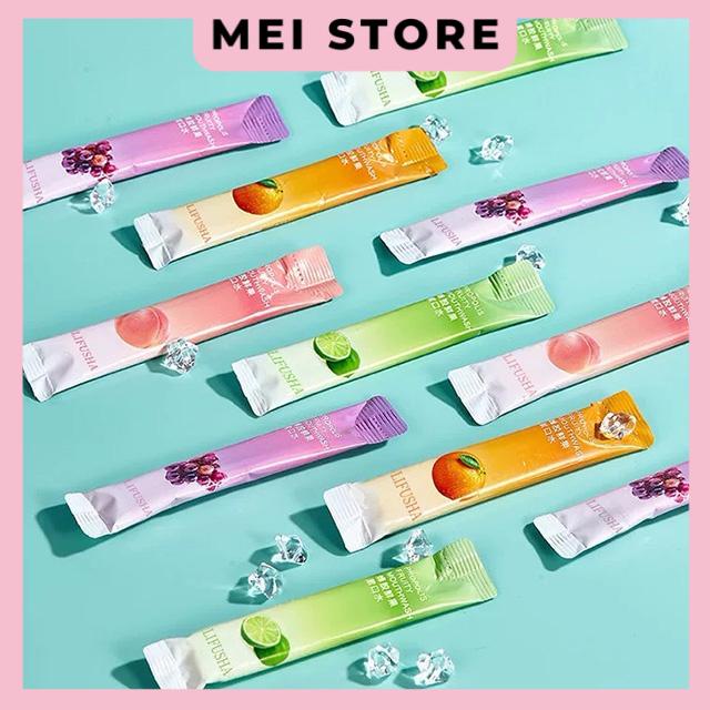 [Hộp 20 gói] Nước Súc Miệng LIFUSHA Kháng Khuẩn Nội Địa Trung Hương Trái Cây