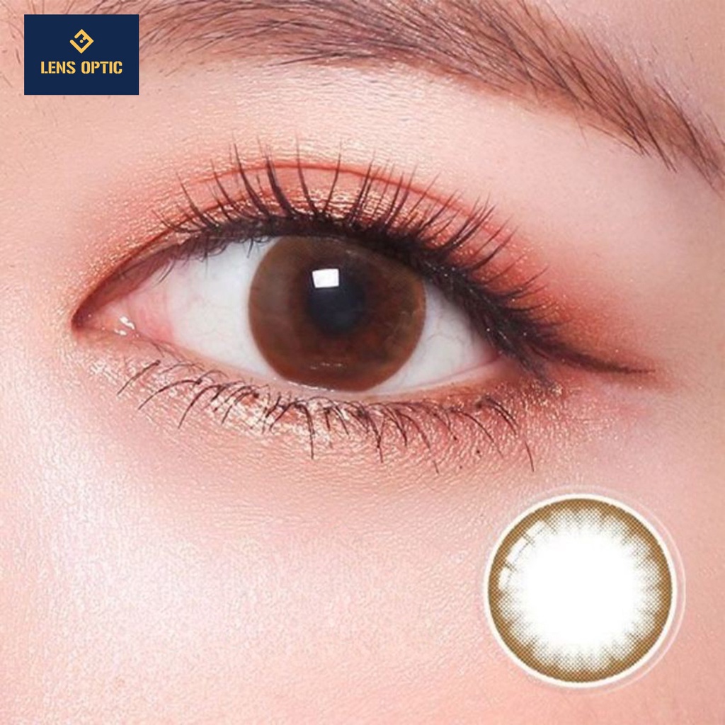 Kính áp tròng 1 ngày LENS OPTIC màu Soul Brown có độ cho mắt cận