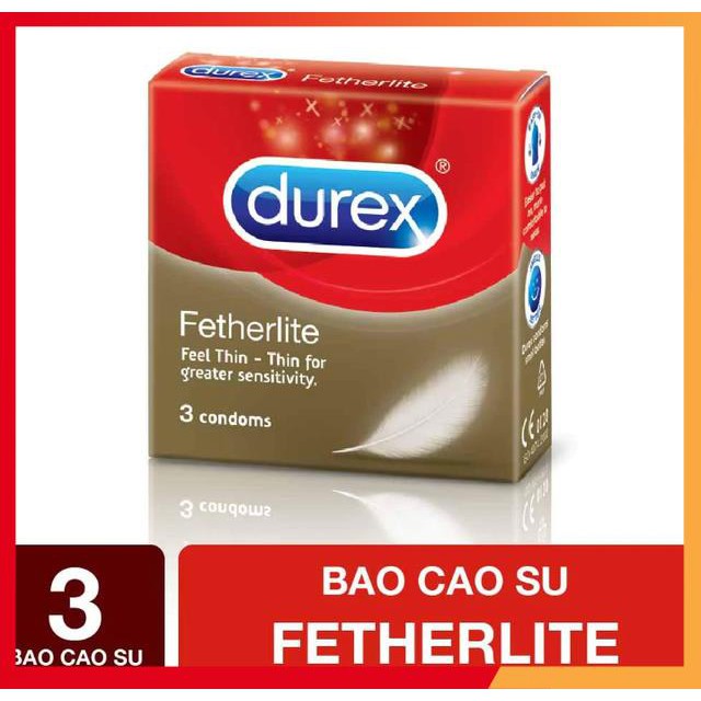 [SIÊU GIẢM GIÁ] Bộ 1 hộp bao cao su Durex Fetherlite (12 bao/hộp) + tặng 1 hộp Durex Fetherlite 3 bao