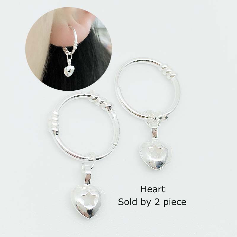 Đôi khuyên tai thời trang mạ bạc kiểu vòng nhỏ nhắn sang trọng cá tính cho nữ