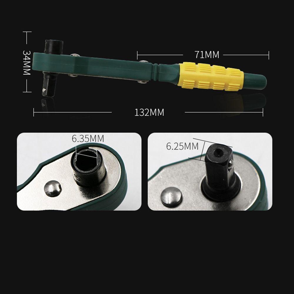 Cờ Lê Bánh Cóc Nhanh Điều Chỉnh Được Tiện Lợi|Chìa Vặn Đai Ốc 1 / 4 "6.35mm Cán Nhựa