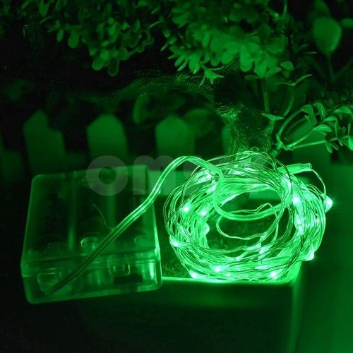 Dây đèn led 100 bóng 3 pin AA trang trí tiệc giáng sinh 2M 3M 5M 10M