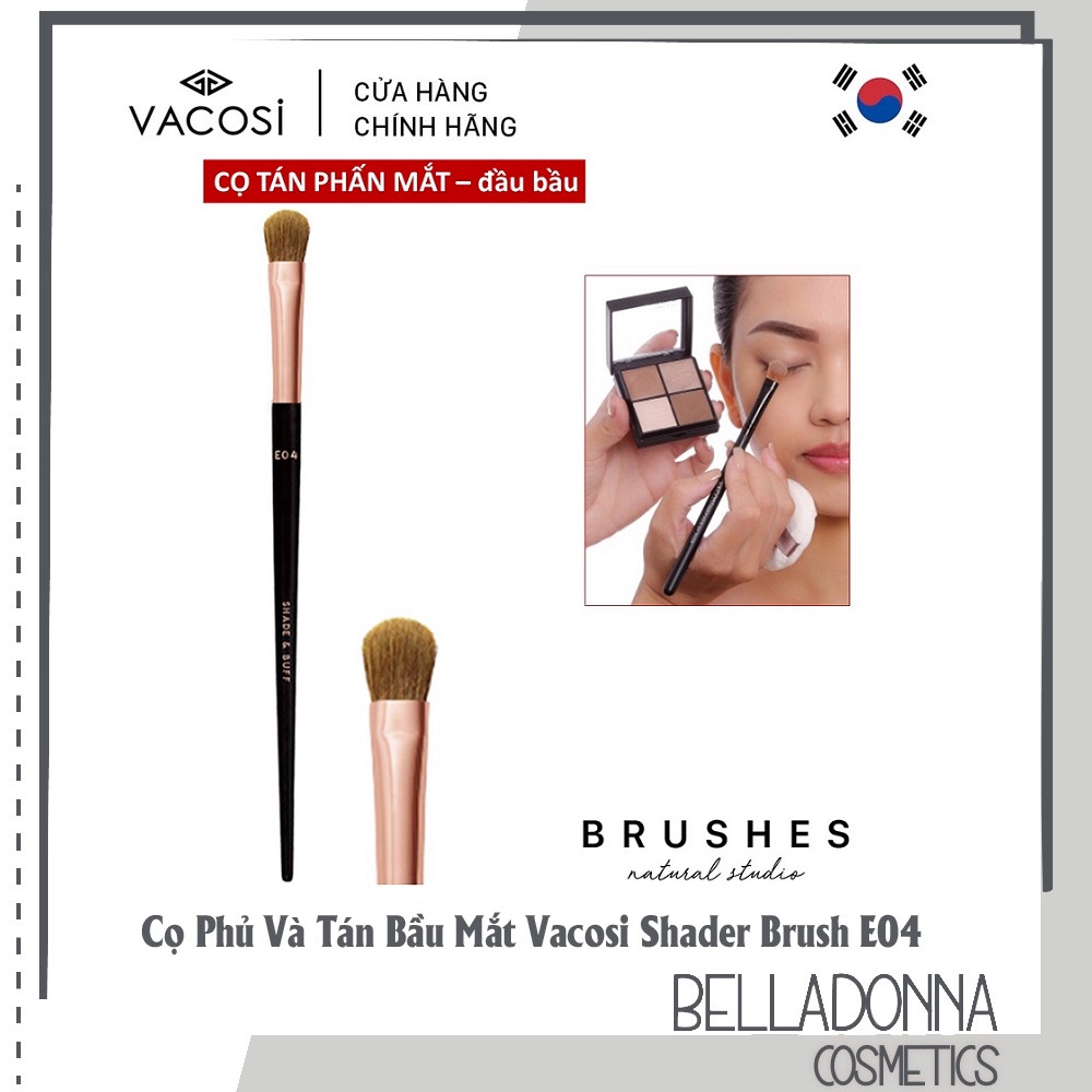 [HÀNG CHÍNH HÃNG] Cọ Phủ Và Tán Bầu Mắt Vacosi Shader Brush E04