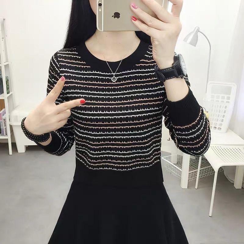 Áo Thun Nữ Dài Tay Cổ Tròn Thời Trang Hàn