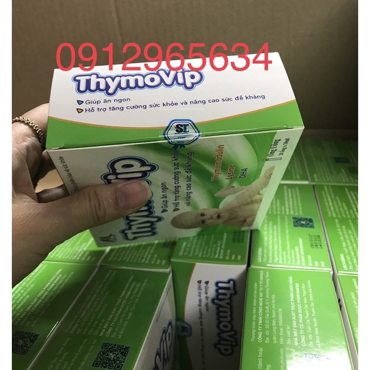 Siro ThymoVip giúp bé ăn ngon tăng sức đề kháng nhanh lớn khoẻ mạnh chính hãng 20 ống