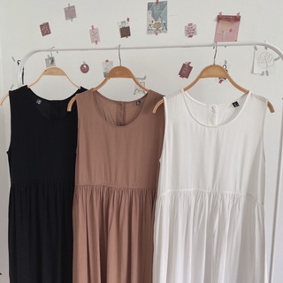 [XẢ LỖ] Đầm xoè tay cọc dáng dài basic