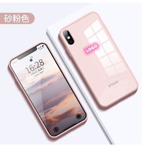 Ốp Điện Thoại Kính Cường Lực Viền Silicone Mềm Chống Trầy Xước Cho iPhone X XS XR 11 8 7 PLUS 11-11pro-11promax