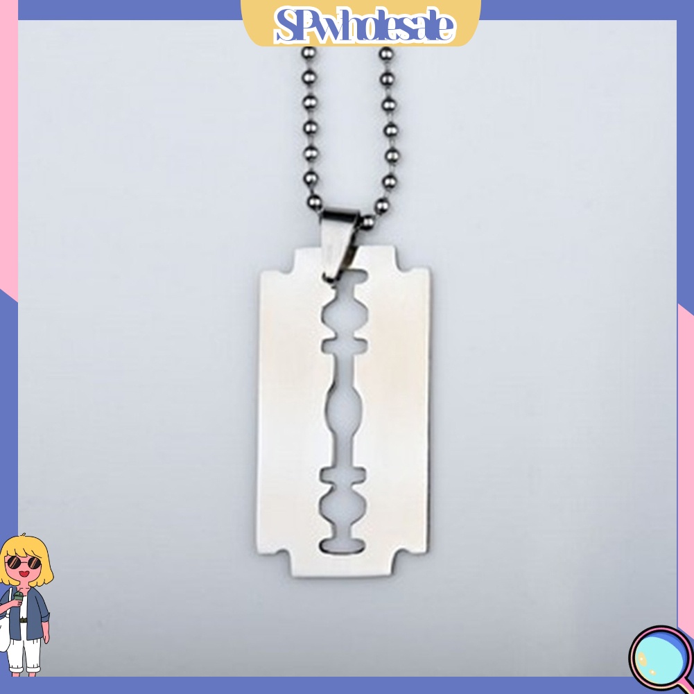 [SPwholesale] Vòng cổ Thép Titan Mặt Hình Lưỡi Dao Thời Trang Cho Nam