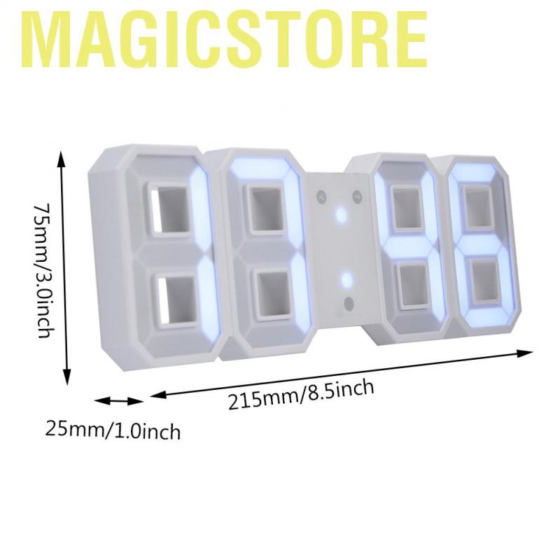 Đồng Hồ Báo Thức Điện Tử Đèn Led 3d 12/24h Sg