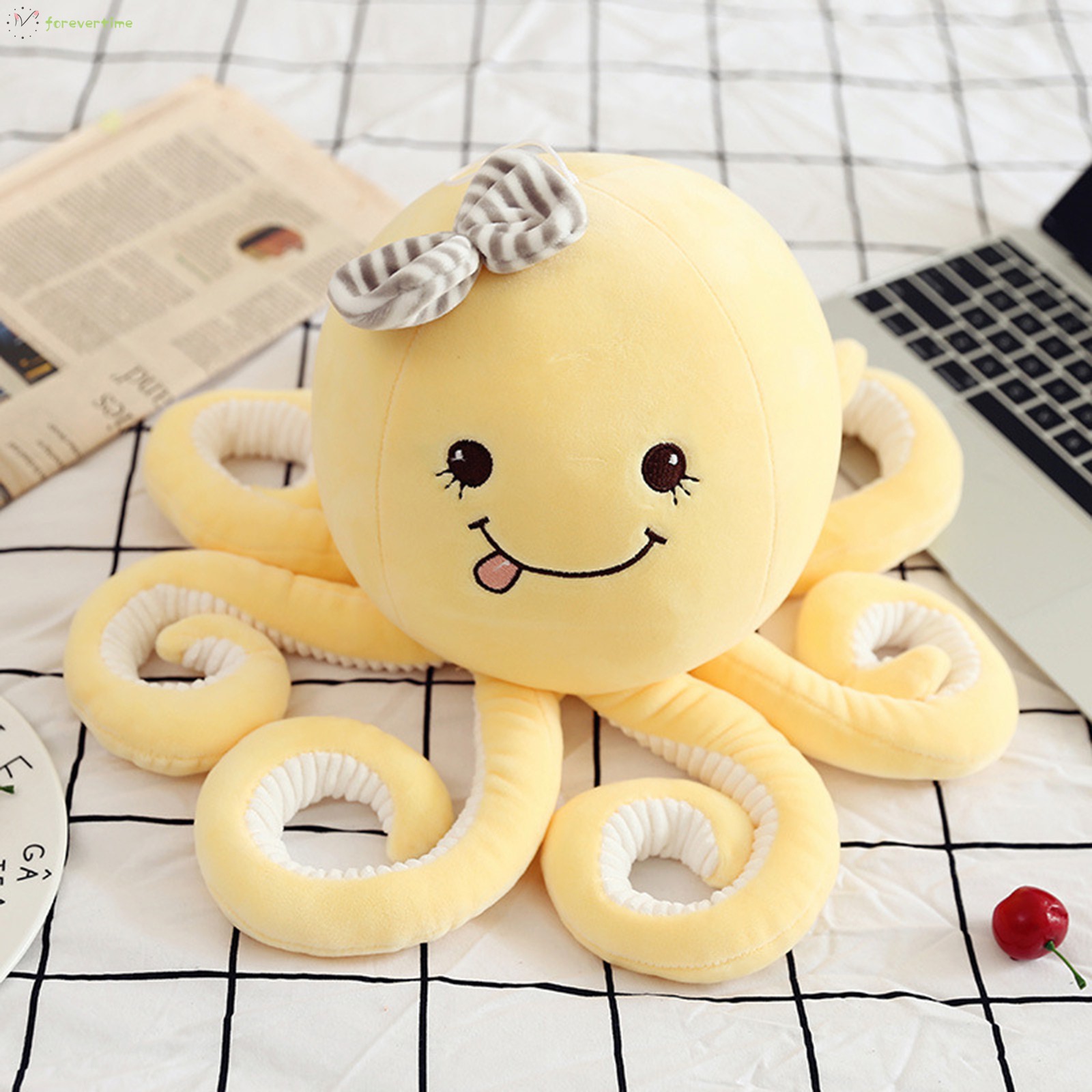 #Búp bê bạch tuộc# 30cm Cute Octopus Shape Plush Toy Soft Stuffed Marine Animal Toy For Boys Girls Birthday Presents