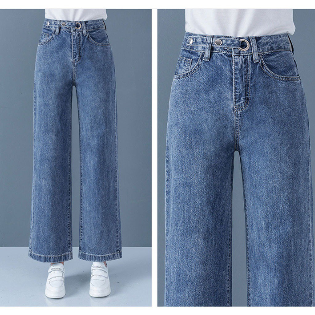 Quần jean nữ Ống Rộng Lưng Cao thời trang - QJ-110i